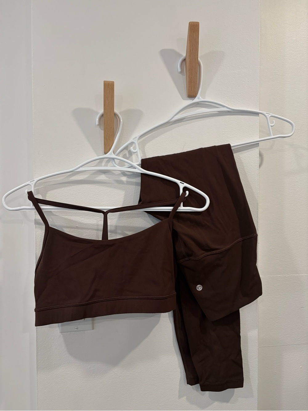 CRZ YOGA Dark Brown Crop Top and Leggings Set